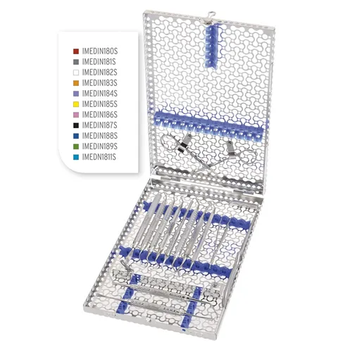 HU-FRIEDY NEW GEN IMS STERILISATIECASSETTE SURGICAL 18st BLAUW NR.IMEDIN188S