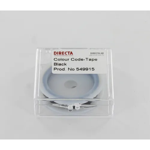 DIRECTA TAPE`N TELL IDENTIFICATIETAPE ROL ZWART (6mm/3mtr)