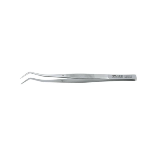 JAKOBI COLLEGE PINCET GEBOGEN GERIBBELD MET U-EINDE NR.DP3U (16cm)