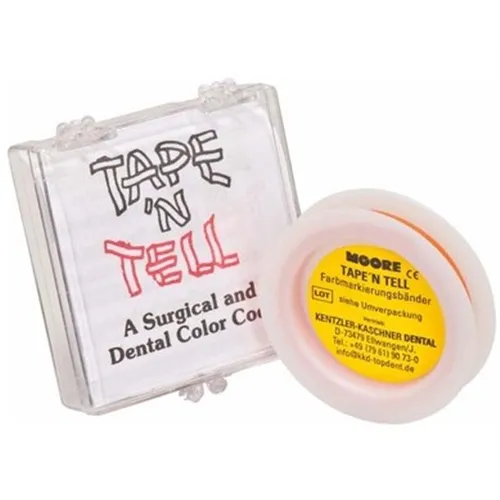 KENTZLER TAPE`N TELL IDENTIFICATIETAPE ROL ORANJE (6mm/3,2mtr) 01437