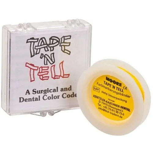 KENTZLER TAPE`N TELL IDENTIFICATIETAPE ROL GEEL (6mm/3,2mtr) 01435