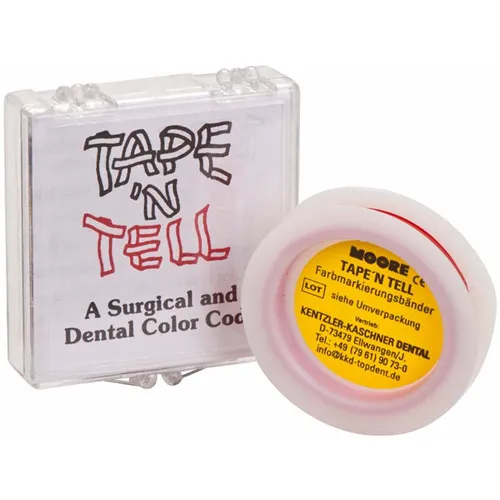 KENTZLER TAPE`N TELL IDENTIFICATIETAPE ROL ROOD (6mm/3,2mtr) 01436