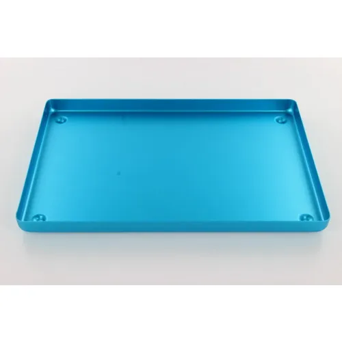 NICHROMINOX INSTRUMENTEN TRAY ALUMINIUM TURQUOISE 28x18cm