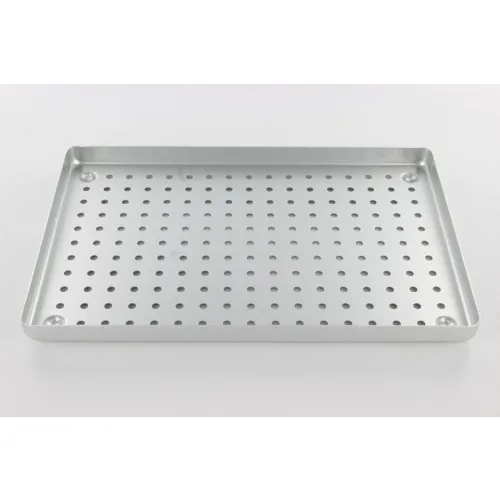 NICHROMINOX INSTRUMENTEN TRAY ALUMINIUM GEPERFOREERD ZILVER 28x18cm 184450-1