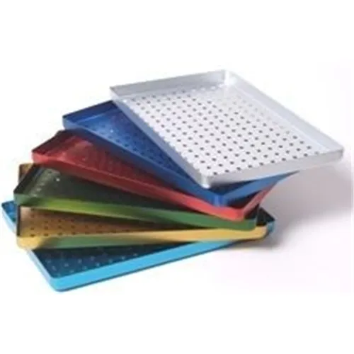 NICHROMINOX INSTRUMENTEN TRAY ALUMINIUM GEPERFOREERD BLAUW 28x18cm 184450-2
