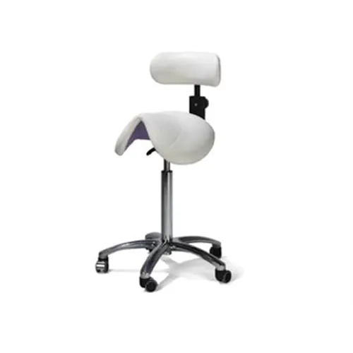 PONY COMFORT DE LUXE VINYL KLEUR ROYAL BLUE GESLOTEN MODEL MET METALEN VOET KORTE GASVEER EN RUGLEUNING (COLOR CODE 1196)