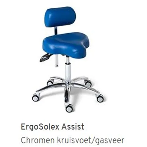 BACK QUALITY ERGO SOLEX ASSIST WERKSTOEL KLEUR ZWART