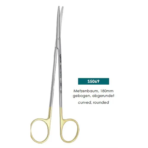 JAKOBI CHIRURGISCHE SCHAAR METZENBAUM GEBOGEN NR.S5069 (18cm)