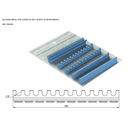 NICHROMINOX SILICONE SET BLAUW TBV ULTRA LIGHT CASSETTES 182059-2