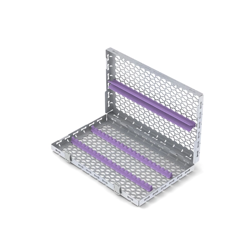 NICHROMINOX GALAXY STERILISATIE CASSETTE MET DEKSEL 28x18cm PAARS (tbv 20 instr) 182049-13
