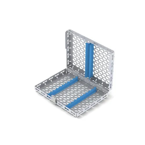 NICHROMINOX GALAXY STERILISATIE CASSETTE MET DEKSEL 18x14cm BLAUW (tbv 10 inst) 182046-2