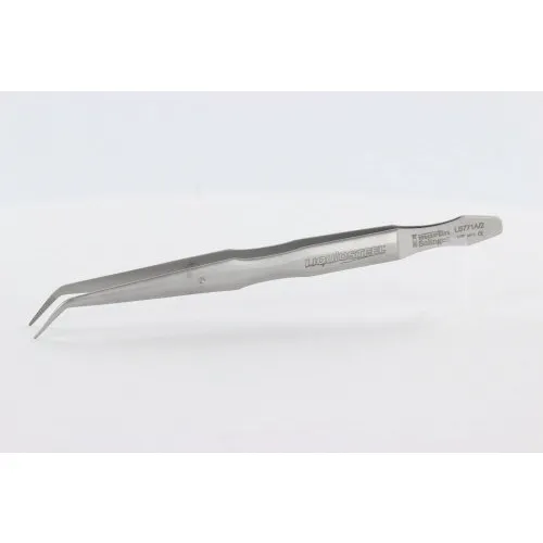 CARL MARTIN COLLEGE PINCET LIQUID STEEL GEBOGEN GERIBBELD NR.LS771A/2 (15cm)
