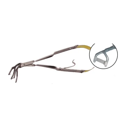 LASCHAL WEINBERG POLISHING FORCEPS ANGLED WITH THUMB LOCK PCF-LW/L