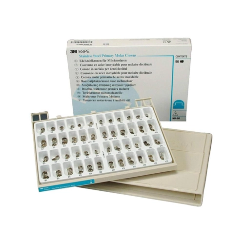 3M STAINLESS STEEL NOODKRONENSET VOOR MELKGEBIT / KIND NR.ND-96 (96st)