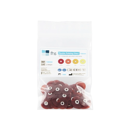 FHS FLEXIBELE POLIJSTSCHIJFJES 14mm COARSE ROOD (100st)