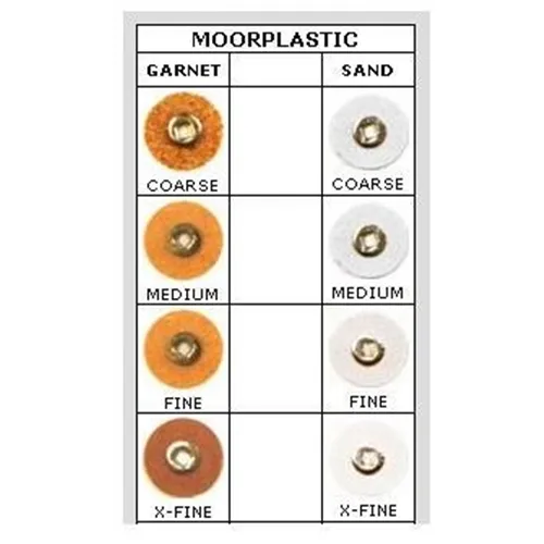 MOORE PLASTIC SCHIJFJES SAND 22mm 7/8 FINE (50st) 00991