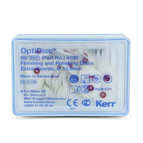 KERR OPTIDISCS X-COARSE 15,9mm DONKERROOD NR.4199 (80st)