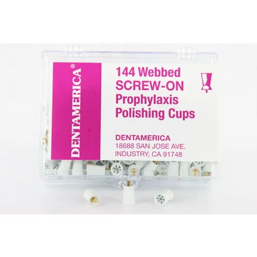 DENTAMERICA SCREWTYPE POLIJSTCUPS WIT/WEBBED WIT (144st)