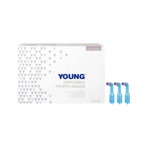 YOUNG PROFYLAXE HOEKSTUK (WEGWERP) ELITE 17 graden CONTRAHOEK KORT ZACHT LATEX EN BPA VRIJ (125st)