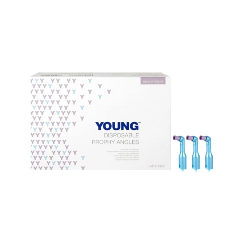 YOUNG PROFYLAXE HOEKSTUK (WEGWERP) PETITE 17 graden CONTRAHOEK KORT ZACHT LATEX EN BPA VRIJ (125st)