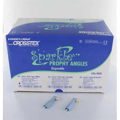 CROSSTEX SPARKLE PROPHY ANGLES FIRM WHITE CUP (100st)