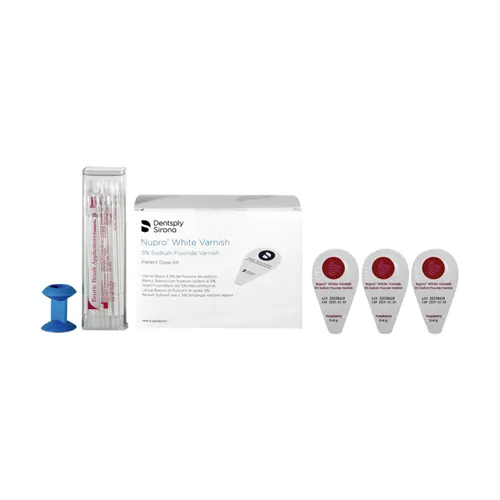 DENTSPLY SIRONA NUPRO WHITE VARNISH MET SODIUM FLUORIDE 5% RASPBERRY (200x2g) 130213EU