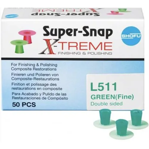 SHOFU SUPERSNAP X-TREME DISK FIJN GROEN DUBBELZIJDIG  L-511 (50st)