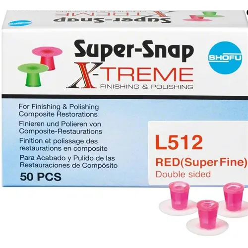 SHOFU SUPERSNAP X-TREME DISK SUPER FIJN ROOD DUBBELZIJDIG  L-512 (50st)