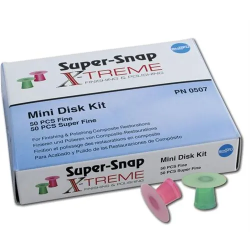 SHOFU SUPERSNAP X-TREME DISK KIT MINI GROEN/ROOD DUBBELZIJDIG 0507 (2x50st)