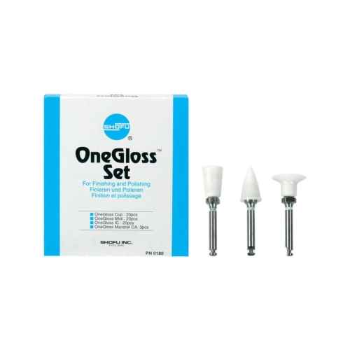 SHOFU ONE-GLOSS INTRO VERPAKKING MET 3 MANDRELLEN (3x20st)