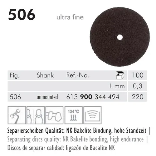 MEISINGER DIAMANT SCHIJF ONGEMONTEERD 506/220 ULTRA FINE (100st)