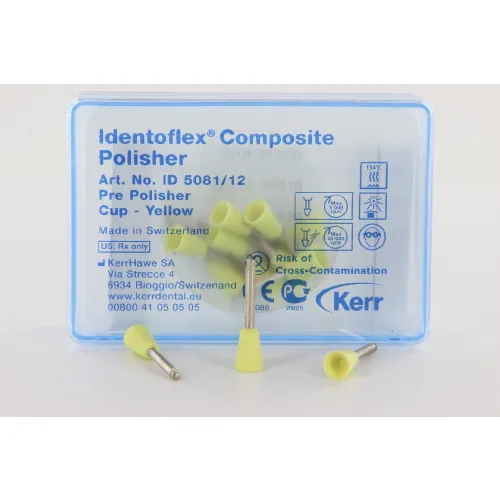 IDENTOFLEX VOORPOLIJSTCUPS COMPOSIET RA GEEL NR.5081 (12st)