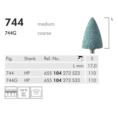 MEISINGER HP CARBORUNDUM STEENTJES 744G110 (5st)