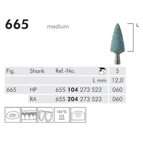MEISINGER RA CARBORUNDUM STEENTJES 665/060 (5st)