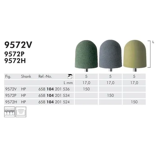 MEISINGER POLIJSTRUBBERS 9572V150 GROEN (5st)