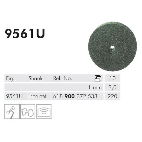 MEISINGER POLIJSTRUBBERS 9561U220 GROEN (10st)
