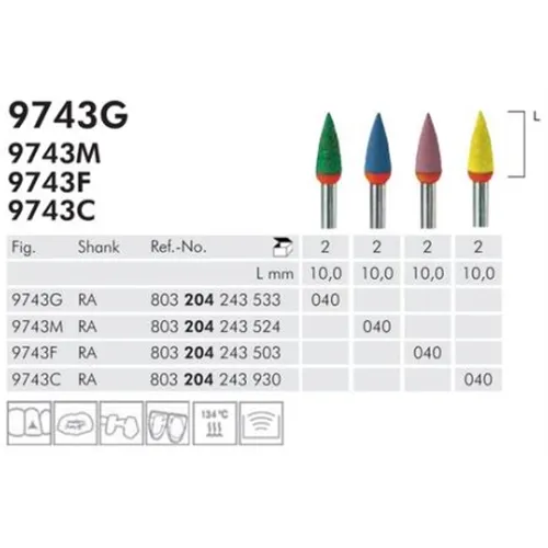 MEISINGER RA DIAMANT POLIJSTPOINTS TBV KERAMIEK 9743M040 (2st)