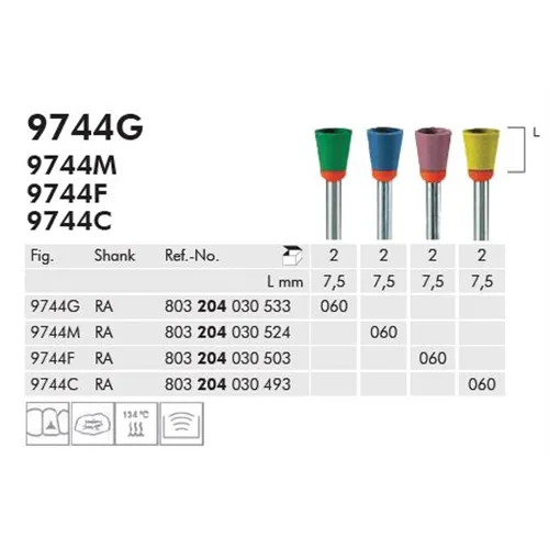 MEISINGER RA DIAMANT POLIJSTCUPS TBV KERAMIEK 9744F060 (2st)