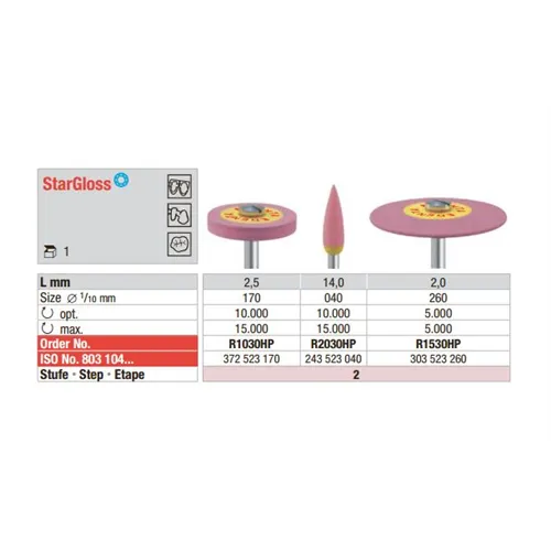 EDENTA STARGLOSS HP DISCS NR.R1030 ROZE (2st)