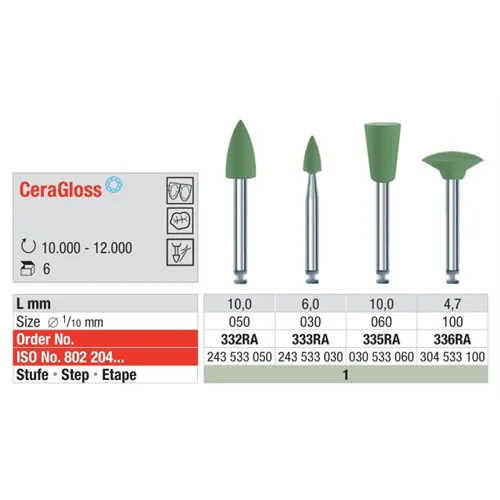 EDENTA CERAGLOSS POINTS NR.333RA GROEN (6st)