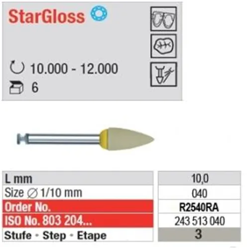 EDENTA STARGLOSS RA POINTS NR.2540 GRIJS (6st)