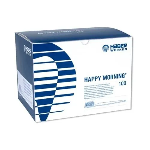 HAGER&WERKEN DISPOSABLE BORSTELS HAPPY MORNING ZONDER TANDPASTA (100st)