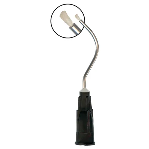 VISTA SOL-U-FLO TIPS ZWART GEBOGEN NAALD MET NYLON BORSTEL 19G (20st)
