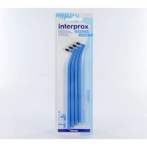 DENTAID INTERPROX ACCESS CONISCH 3-5mm BLAUW (4st)