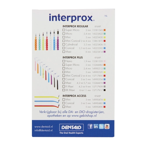 DENTAID INTERPROX ASSORTIMENTS KAARTJES  (± 50st)