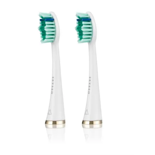 SEYSSO GOLD ANTI PLAQUE BRUSH HEAD WHITE (2st)