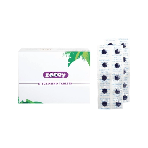 YOUNG ZOOBY DISCLOSING TABLETTEN MET TWEEKLEURIGE FORMULE GLUTEN EN ERYTHROSINE VRIJ (250st)