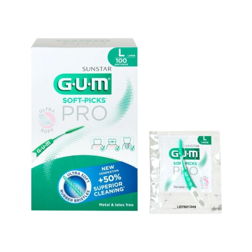 GUM SOFTPICKS PRO LARGE INSTRUCTIEBOX (100st) REF 691M100