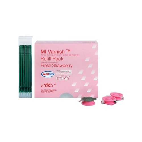 GC MI VARNISH REFILL PACK AARDBEI UNIT-DOSE (35x0,4ml/50 brushes)