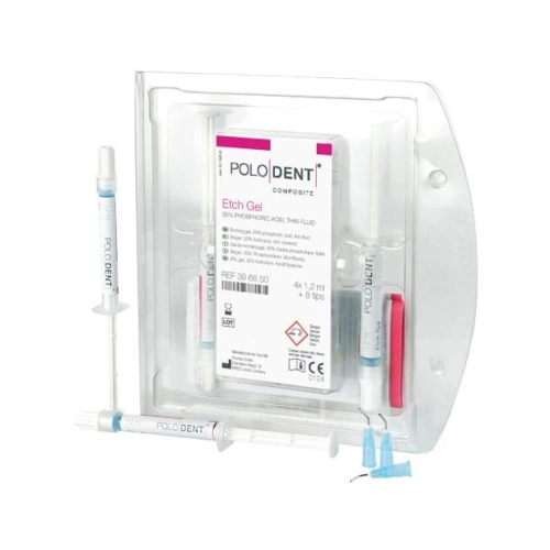 POLODENT ETS GEL KIT 35% FOSFORZUUR DUN VLOEIEND (4x1,2ml/8 tips)